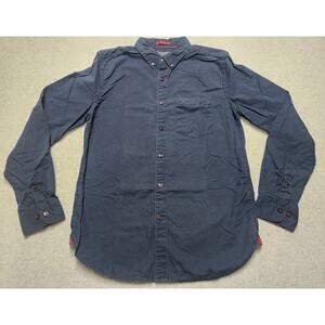 Cactus Man Slim Fit Button Down Shirt Mens Med Blue Polka Dot Long Sleeve 20x26